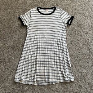 Mossimo Supply Co Size XXL Black & White Striped T-Shirt Dress